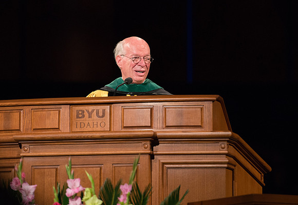 BYU-Idaho Spring semester graduation. Elder J. Devn Cornish