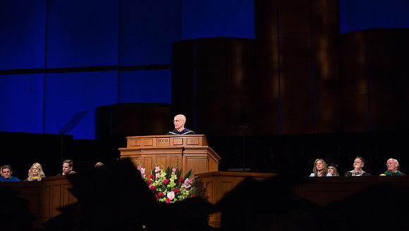 BYU-Idaho Spring semester graduation. President Henry J. Eyring