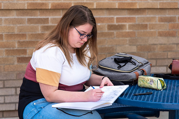 Studying Outside - May 2021