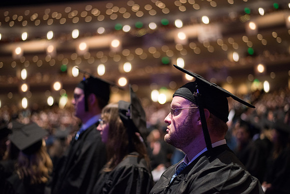 Commencement in the BYU-Idaho Center