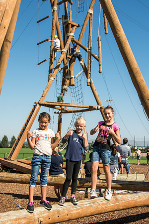 BYU-Idaho Education Week 2017, fun a t the climbing tower and ropes course.