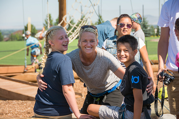 BYU-Idaho Education Week 2017, fun a t the climbing tower and ropes course.