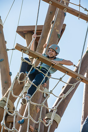 BYU-Idaho Education Week 2017, fun a t the climbing tower and ropes course.