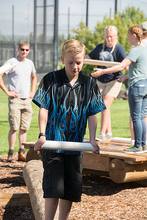 BYU-Idaho Education Week 2017, fun a t the climbing tower and ropes course.