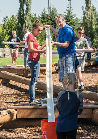BYU-Idaho Education Week 2017, fun a t the climbing tower and ropes course.