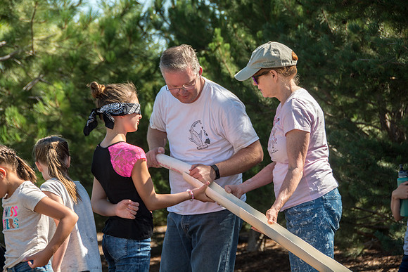BYU-Idaho Education Week 2017, fun a t the climbing tower and ropes course.