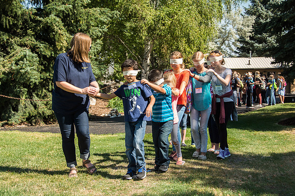 BYU-Idaho Education Week 2017 Strengthening individuals and families through lifelong learning. Blind Walk for the youth.