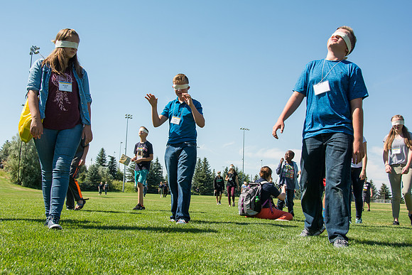 BYU-Idaho Education Week 2017 Strengthening individuals and families through lifelong learning. Blind Walk for the youth.