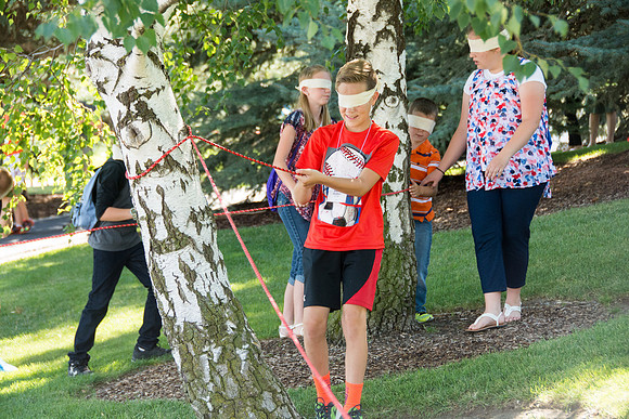 BYU-Idaho Education Week 2017 Strengthening individuals and families through lifelong learning. Blind Walk for the youth.