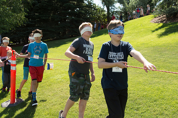 BYU-Idaho Education Week 2017 Strengthening individuals and families through lifelong learning. Blind Walk for the youth.