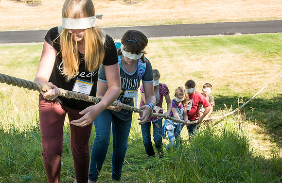 BYU-Idaho Education Week 2017 Strengthening individuals and families through lifelong learning. Blind Walk for the youth.