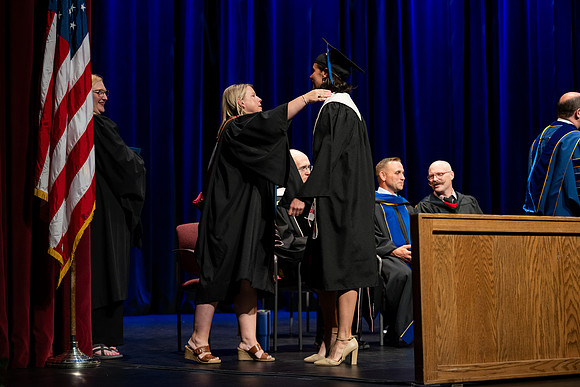 Graduates during convocation for the College of Performing and Visual Arts.
