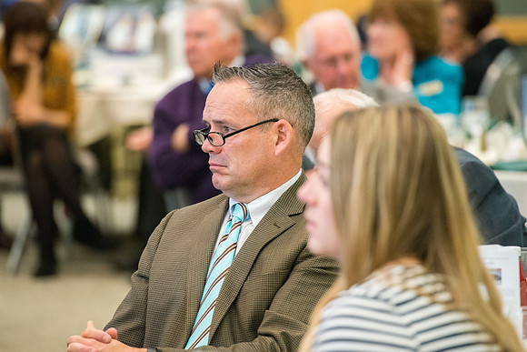 Emeritus Breakfast, Nov 2018, BYU-Idaho Alumni Award of excellence was awarded to Jon Beesley.