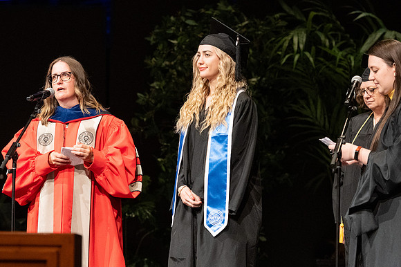 Graduates during convocation for the College of Agriculture and Life Sciences.