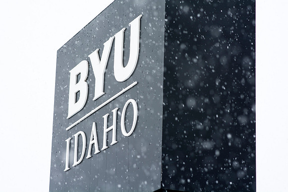 Snow covers campus the second week of Winter Semester.