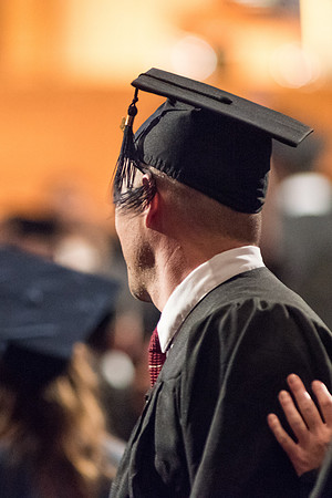 Students gather in the BYU-Idaho Center for their graduation at BYU-Idaho. 2017