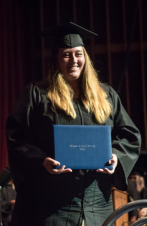 Business and Communications graduates recieve their diplomas at the Spring Convocation. 2017