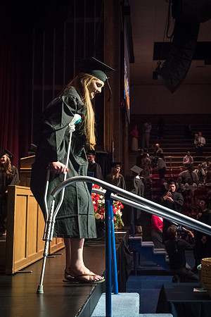 Business and Communications graduates recieve their diplomas at the Spring Convocation. 2017