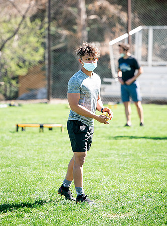 Student teams compete in BYUI's spikeball tournament held in the upper fields.
