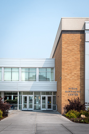 The entrance to the Manwaring Center. 2017
