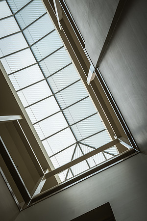 The windows at the top of the Spori Building. 2017