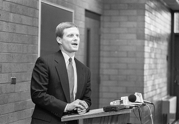 President Bednar speaks at a press conference