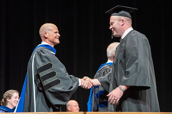 Graduates during convocation of the College of Physical Sciences and Engineering.