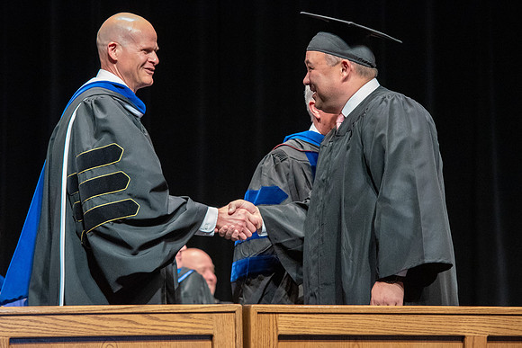 Graduates during convocation of the College of Physical Sciences and Engineering.