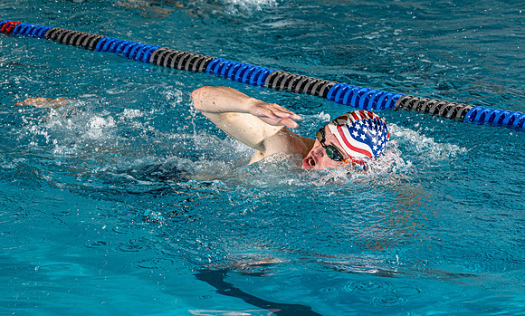 Swimming Pool fitness banner photoshoot.