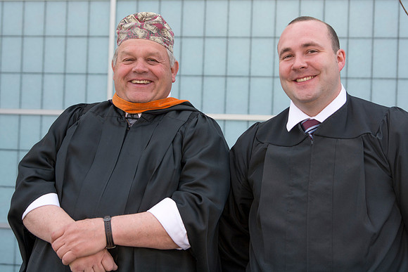 Brigham Young University-Idaho Graduates tour campus with their families saying goobyes to peers and getting pictures with friends and family before the convocation ceremonies. Photo by Ryan Chase