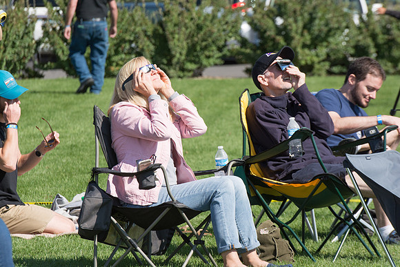 2017 Great American Eclipse photographed over BYU-Idaho