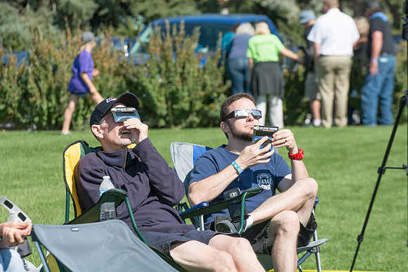2017 Great American Eclipse photographed over BYU-Idaho