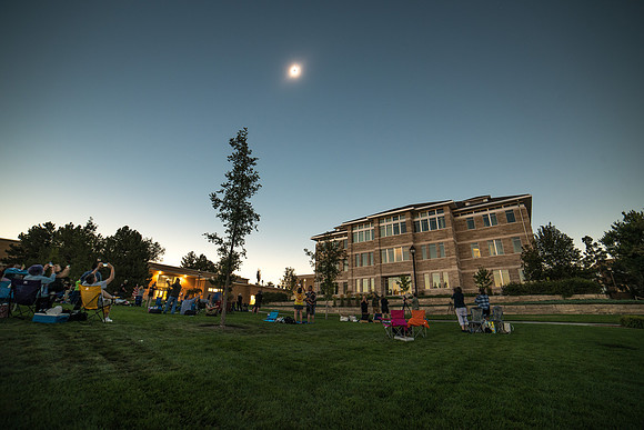 2017 Great American Eclipse photographed over BYU-Idaho