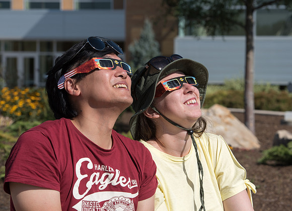 2017 Great American Eclipse photographed over BYU-Idaho