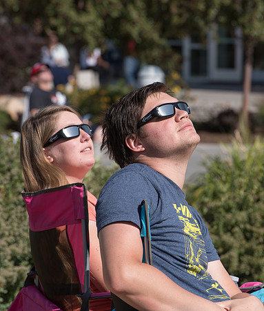 2017 Great American Eclipse photographed over BYU-Idaho