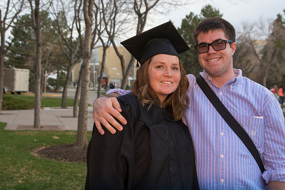 Brigham Young University-Idaho Graduates tour campus with their families saying goobyes to peers and getting pictures with friends and family before the convocation ceremonies. Photo by Ryan Chase