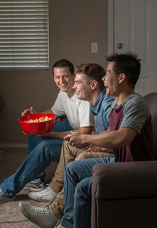 Do what you do with your roommates.; Video games or just watching TV.