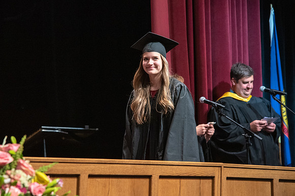 Graduates during convocation for the College of Performing and Visual Arts.