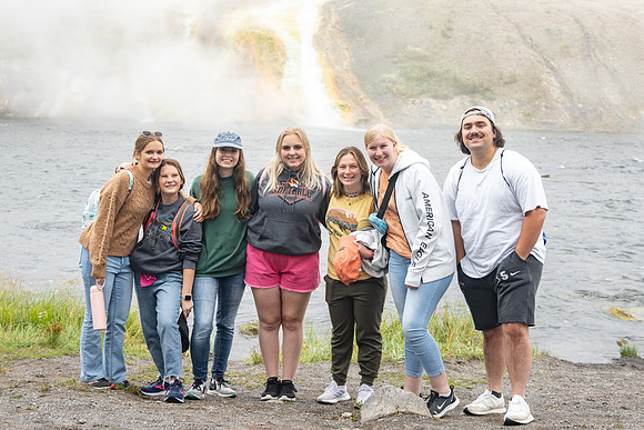 BYU-Idaho students and instructors go on a Yellowstone trip as part of the Freshman Connection program.