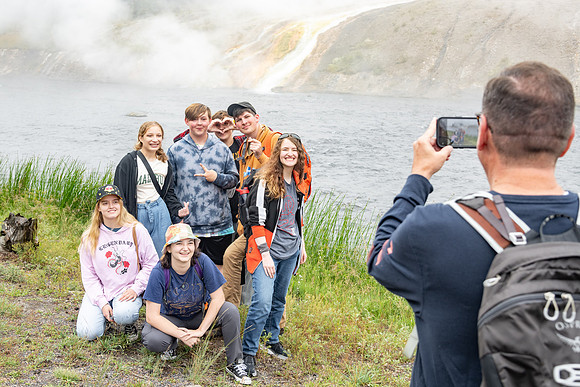 BYU-Idaho students and instructors go on a Yellowstone trip as part of the Freshman Connection program.