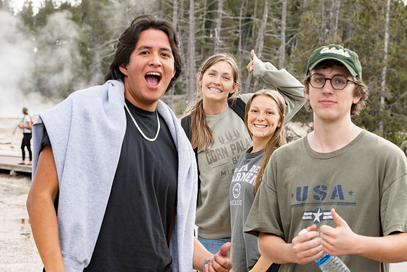BYU-Idaho students and instructors go on a Yellowstone trip as part of the Freshman Connection program.
