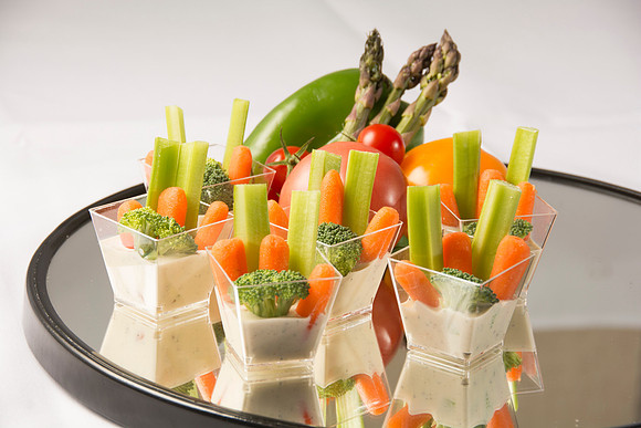 Comes with celery, brocolli, and carrots.