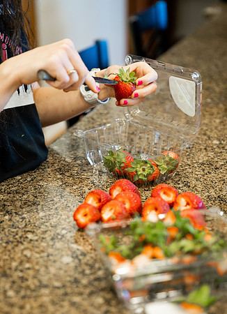 The Rexburg YSA 29th Ward in the Rexburg YSA 1st Stake makes jam for a Relief Society activity.