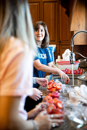 The Rexburg YSA 29th Ward in the Rexburg YSA 1st Stake makes jam for a Relief Society activity.