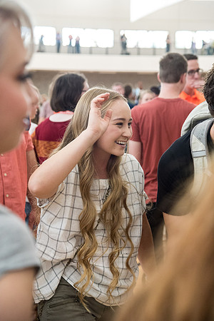 New students participate in the Get Connected Games held in the I-Center Courts.