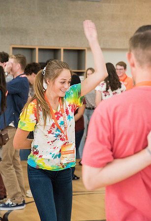 Hailey Hathaway participates in the Get Connected Games held in the I-Center Courts.