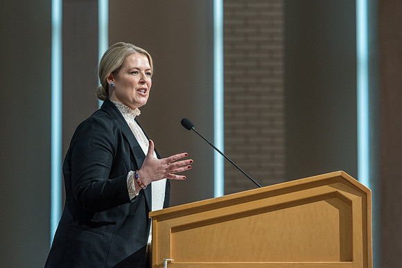 Amy LaBaugh speaks at the Spirit Conference.