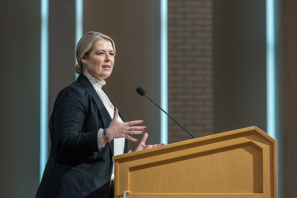 Amy LaBaugh speaks at the Spirit Conference.