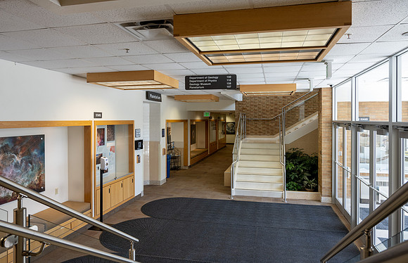 East foyer entrance of Romney Building.