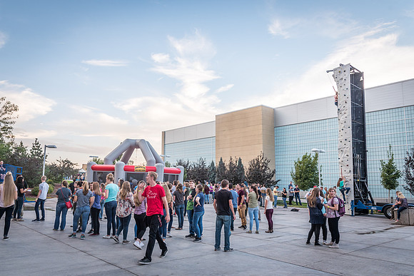 Students gather at I-Night on campus to celebrate the start of a new semester.